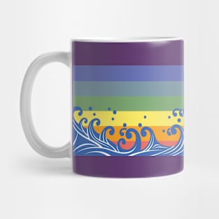 Waves and Rainbow Mug
